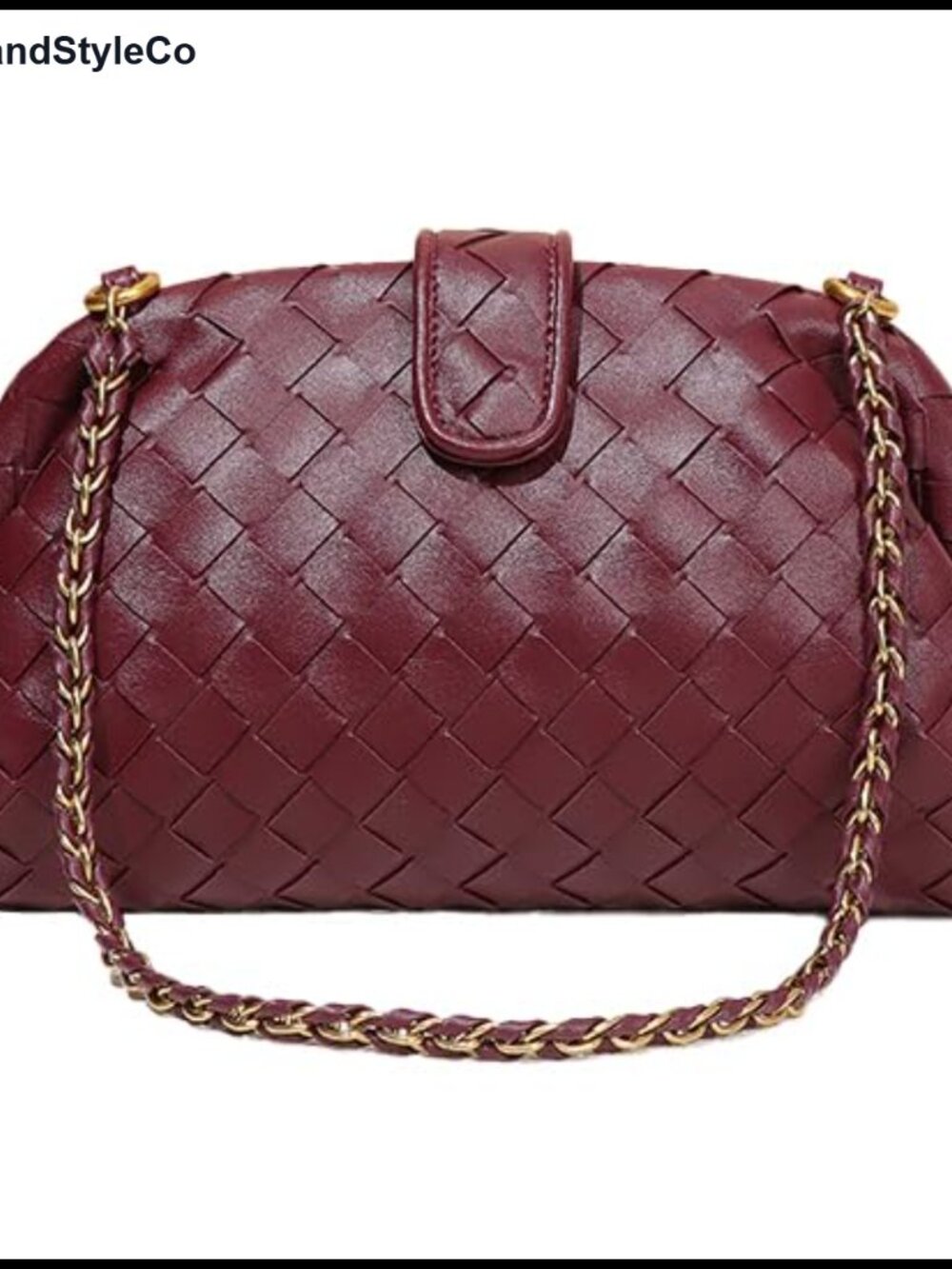 Handwoven PU Leather Satchel Crossbody Shoulder Bag for Women